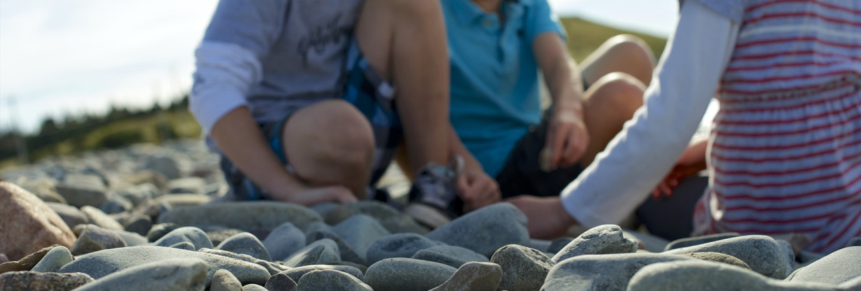 Nova scotia children on the beach