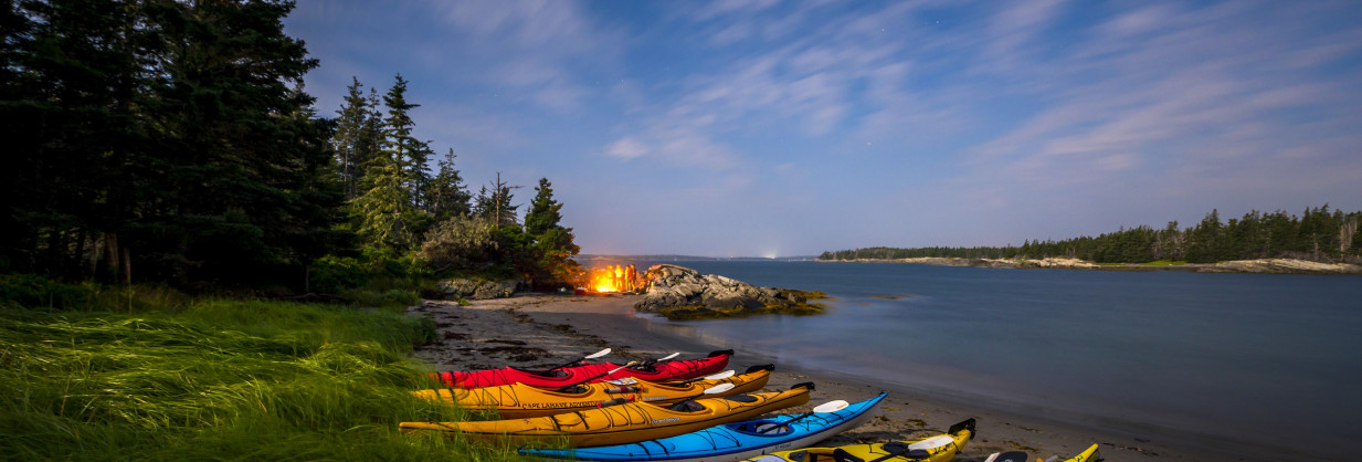 South shore beaches make the perfect destination to pull up a kayak on shore and have a meal cooked over the fire