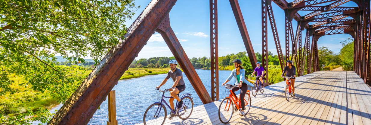 Nova Scotians love to bike the old railbeds for a dose of natural beauty and fitness