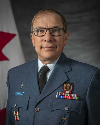 A man with a Canadian Armed Forces uniform on 
