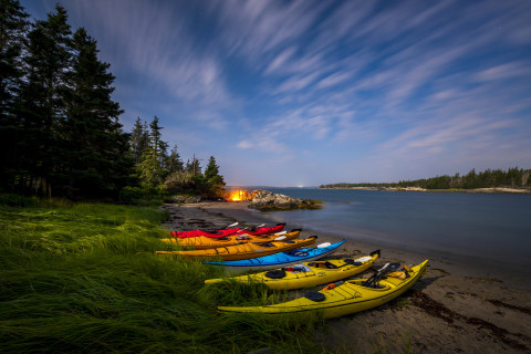 South shore beaches make the perfect destination to pull up a kayak on shore and have a meal cooked over the fire