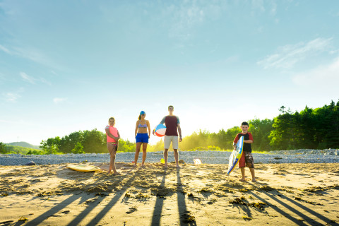 NS family on beach