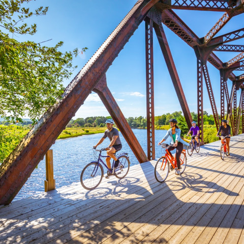 Nova Scotians love to bike the old railbeds for a dose of natural beauty and fitness